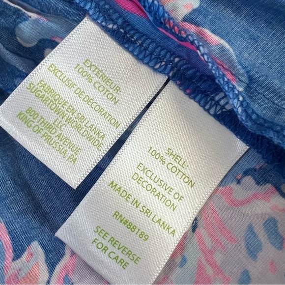 Lilly Pulitzer Little Girls Dress Medium Shift Blue pink Sleeveless B24 - Picture 5 of 5